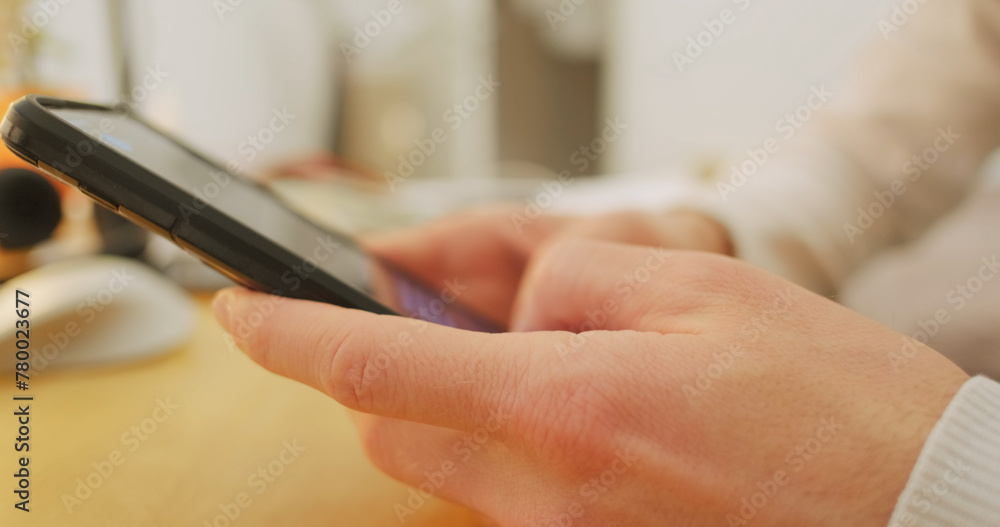 Young Mans hand Use smartphone for Write Send Message Close-up, side view. Fingers quickly correspond in a chat for dating. Young Mans hand Use smartphone for Write Send Message Close-up, side view. Fingers quickly correspond in a chat for dating.