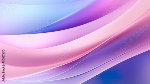 This abstract digital design of smooth waves in calming purple and blue tones captures a serene  creative energy with its fluid motion and graceful style