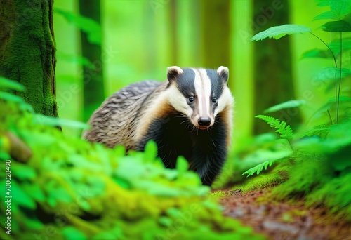 A Badger's Rainy Day Wander in a Stunning German Forest