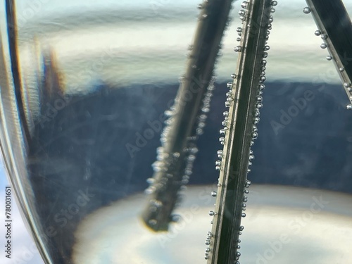 underwater oxygen balloons in water on flower stems