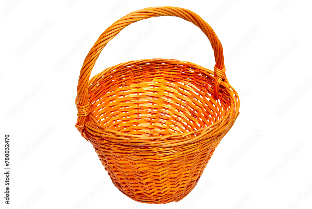 Obraz premium Wicker basket in PNG isolated on transparent background
