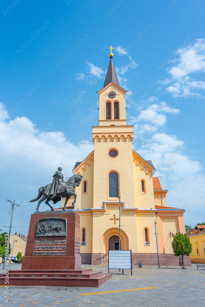Obraz premium Cathedral of Ivan Nepomuk in Serbian town Zrenjanin