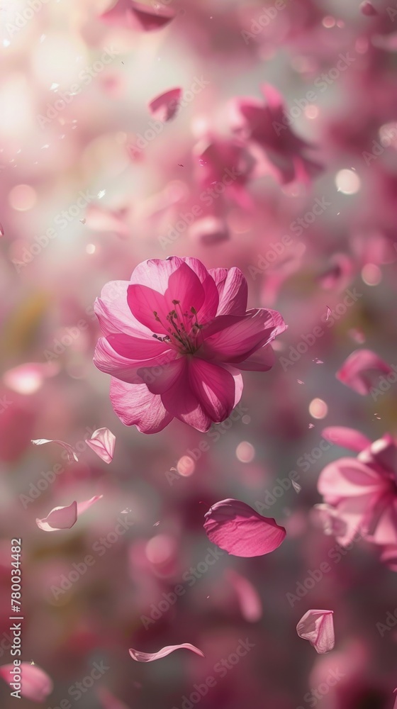 Pink Flower in Field