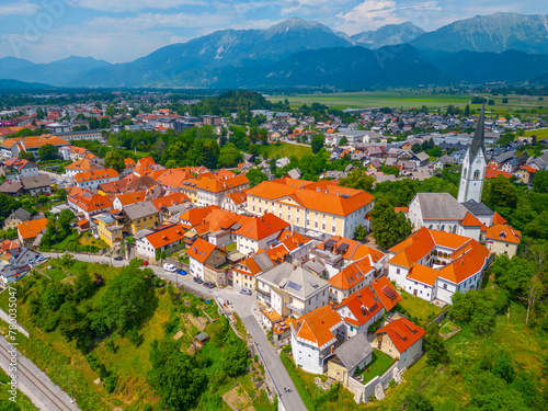 Aerial view of Slovenian town Radovljica photo