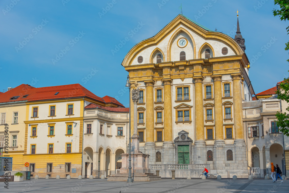Kongresni trg square in Ljubljana, Slovenia
