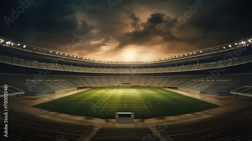 Football field. Generative ai image. © moumeni