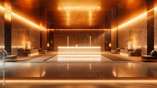 Luxury Spa Interior in Modern Hotel, Elegant Design for Relaxation and Health, Contemporary Wellness Space