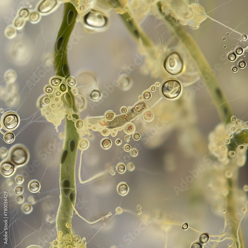 photo of cell plant by microscope