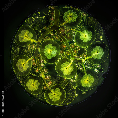 photo of cell plant by microscope
