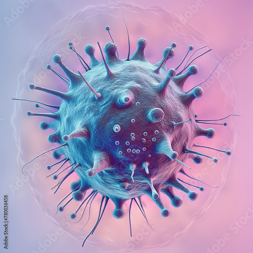 photo of corona virus by microscope