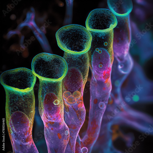 photo of cell plant by microscope