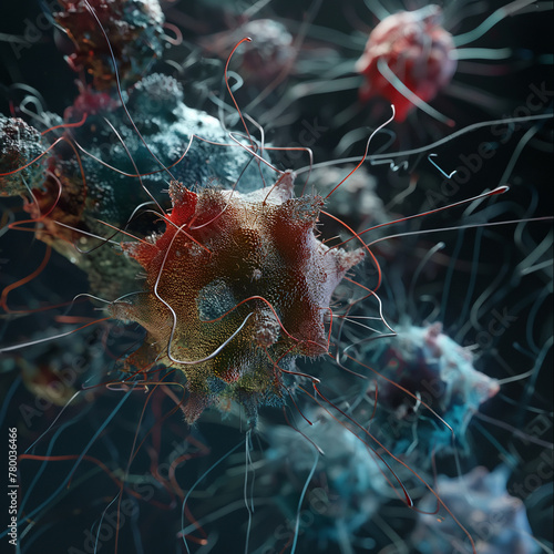 photo of corona virus by microscope