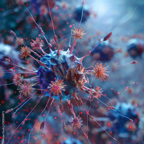 photo of corona virus by microscope