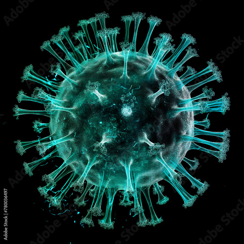 photo of corona virus by microscope