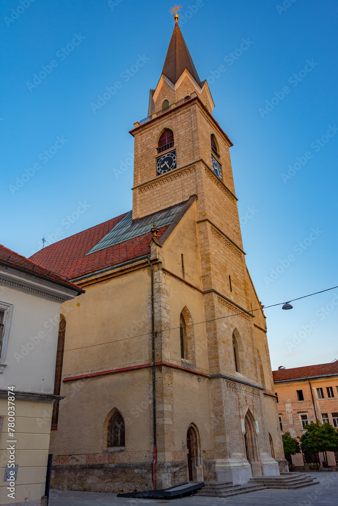 Obraz premium Church in the center of Slovenian town Kranj