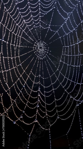 Spider Web on Tree Branch