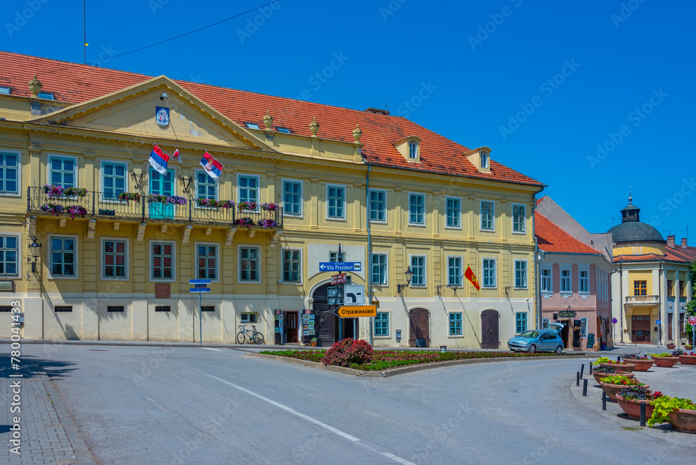 Street in the center of Sremski Karlovci in Serbia