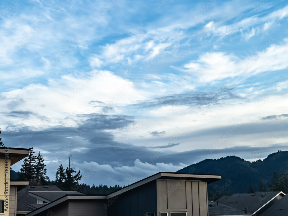 clouds over the village