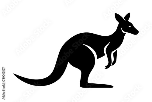 kangaroo silhouette vector art illustration