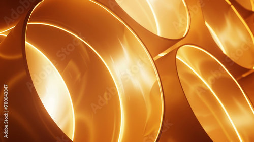 Golden swirls with a smooth texture on a bright background.