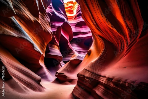 Vibrant colors dancing on the sandstone walls of Antelope Canyon