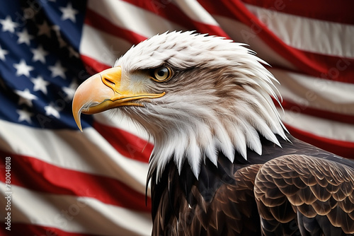 Eagle in American flag
