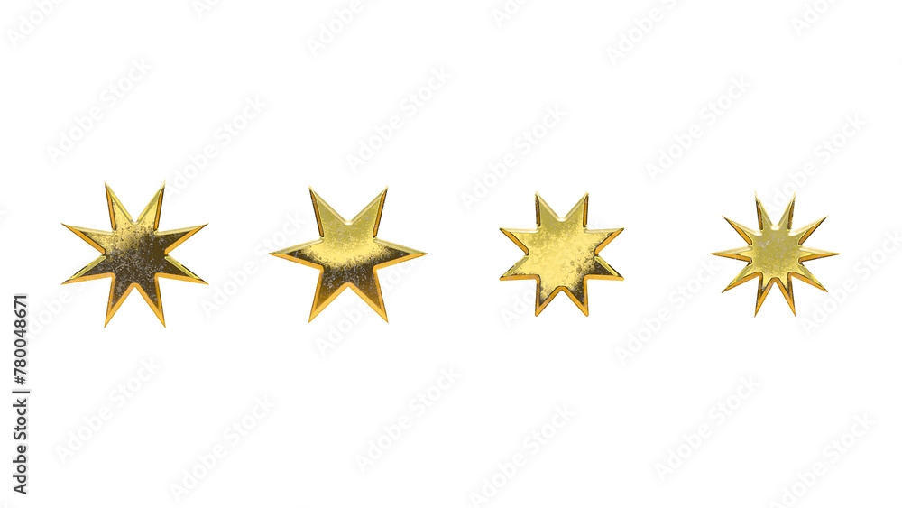 Star icon set gold symbol Star icon set gold symbol