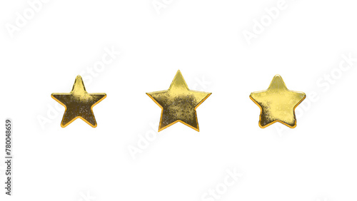Star icon set gold symbol