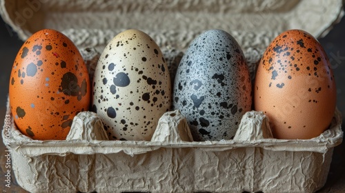 Eggbox contains four temperaments: sanguine, choleric, phlegmatic, and melancholy. photo