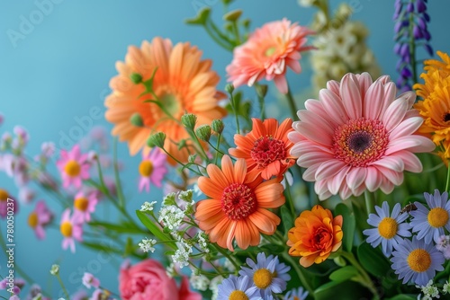 Vase Filled With Pink and Orange Flowers