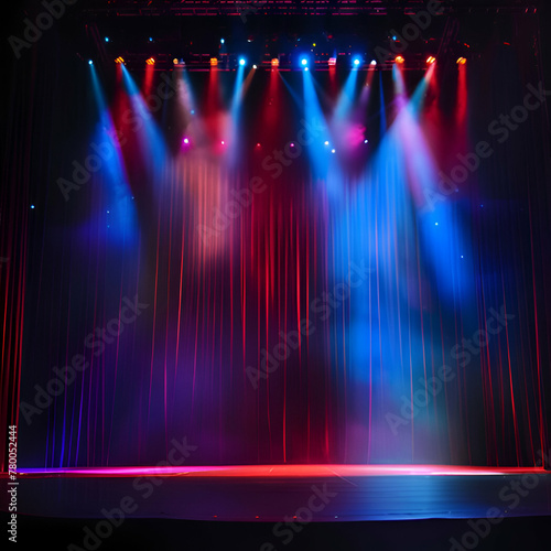 Stage spotlight luxury background with smoke