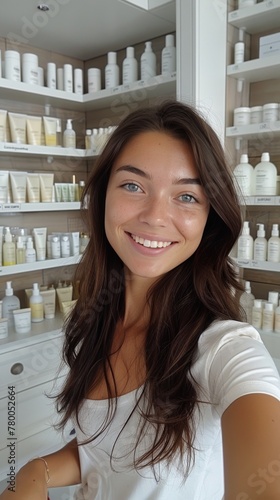 Woman With Towel Wrapped Around Her Head