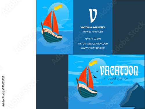 Business card for a travel agency