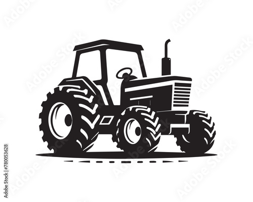 tractor silhouette vector icon graphic logo design