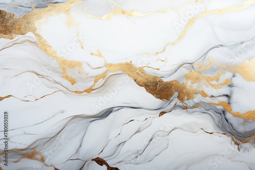 Wallpaper Mural White marble background natural marble texture. Glossy granite slab gold inserts Torontodigital.ca