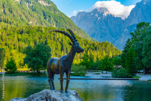 Fototapeta Naklejka Na Ścianę i Meble -  Zlatorog at lake Jasna in Kranjska Gora, Slovenia
