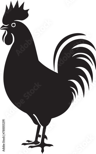 Poultry Pack: Roster Chicken Emblem in Vector Form Winged Watch: Vector Logo Featuring Roster Chickens