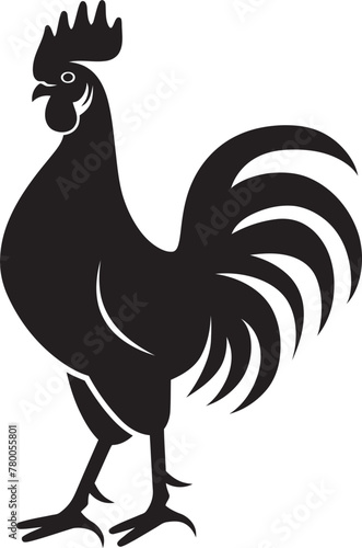 Plume Patrol: Roster Chicken Vector Emblem Rooster Regiment: Roster Chicken Logo Design