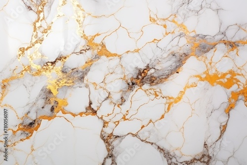 White marble background natural marble texture. Glossy granite slab gold inserts