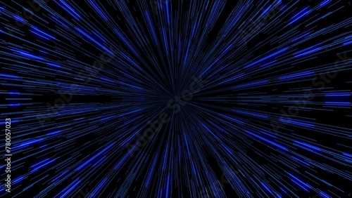 Hyperdrive  Hyperspace Light Speed Background with Exploding and Expanding Movement in 4K Image