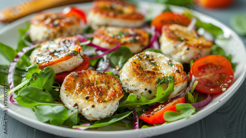 Baked goat cheese salad