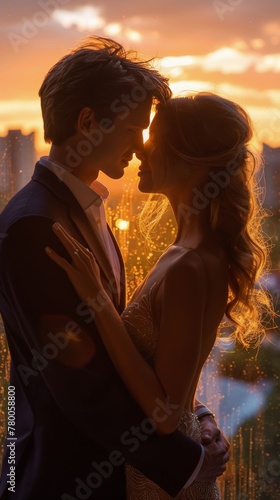 A Man and a Woman Standing Together