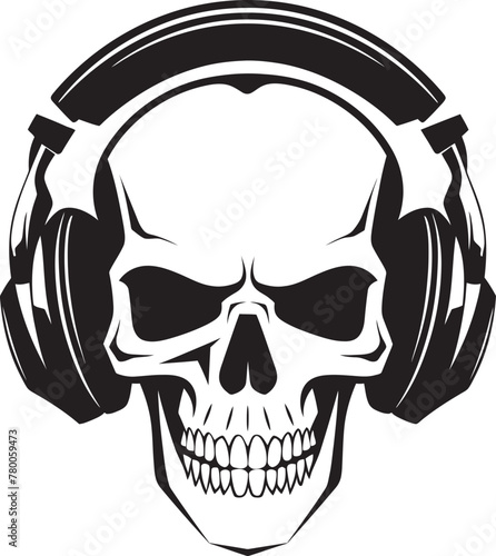 Bone Rhythms: Vector Icon of Skull and Headphones Skeletal Streetwear: Hoodie-clad Skeleton Icon