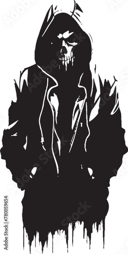 Urban Bones: Hoodie-Wearing Skeleton Emblem Skull Swagger: Stylish Hoodie Skeleton Graphic