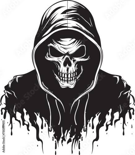 Skull Swagger: Hooded Skeleton Emblem SkeleChic: Urban Hoodie Skeleton Graphic