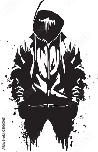 Streetwise Skele: Urban Hoodie Skeleton Graphic SkeleThreads: Stylish Hoodie Skeleton Icon