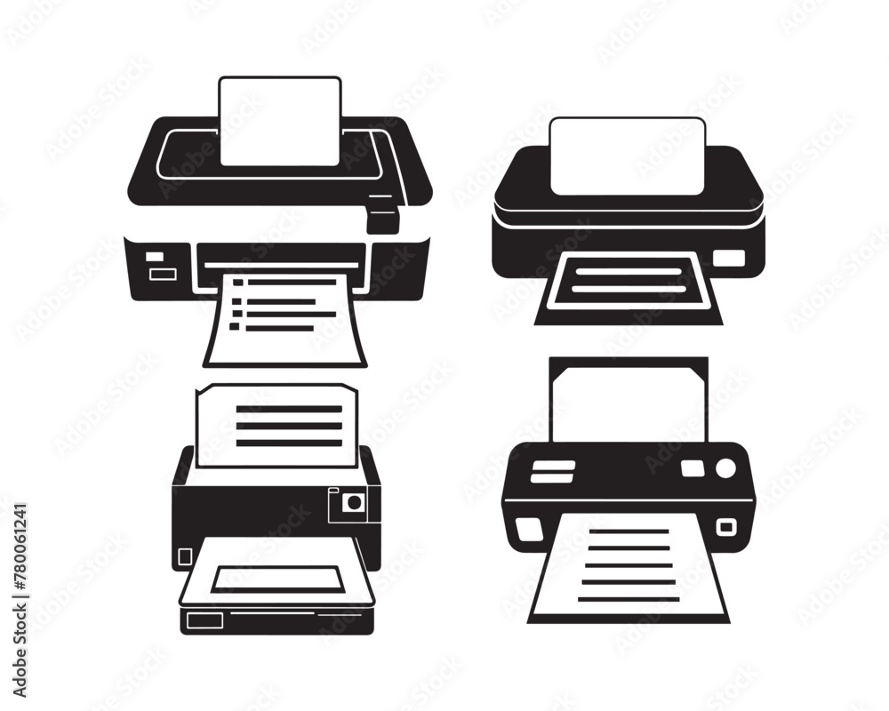 printer silhouette vector icon graphic logo design printer silhouette vector icon graphic logo design