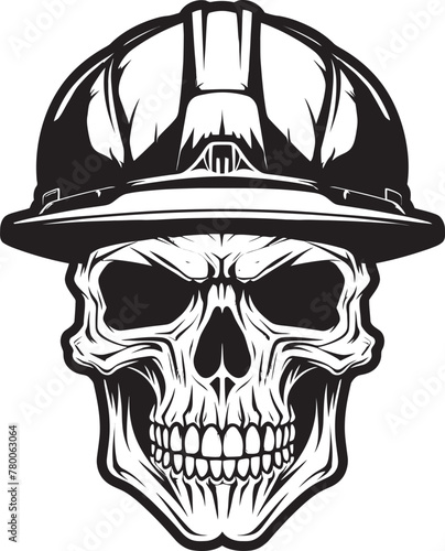 Scaffold Skull Sentry: Worker Emblem Design Skull Construction Guardian: Worker Safety Emblem
