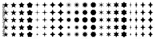 all star shapes vector black