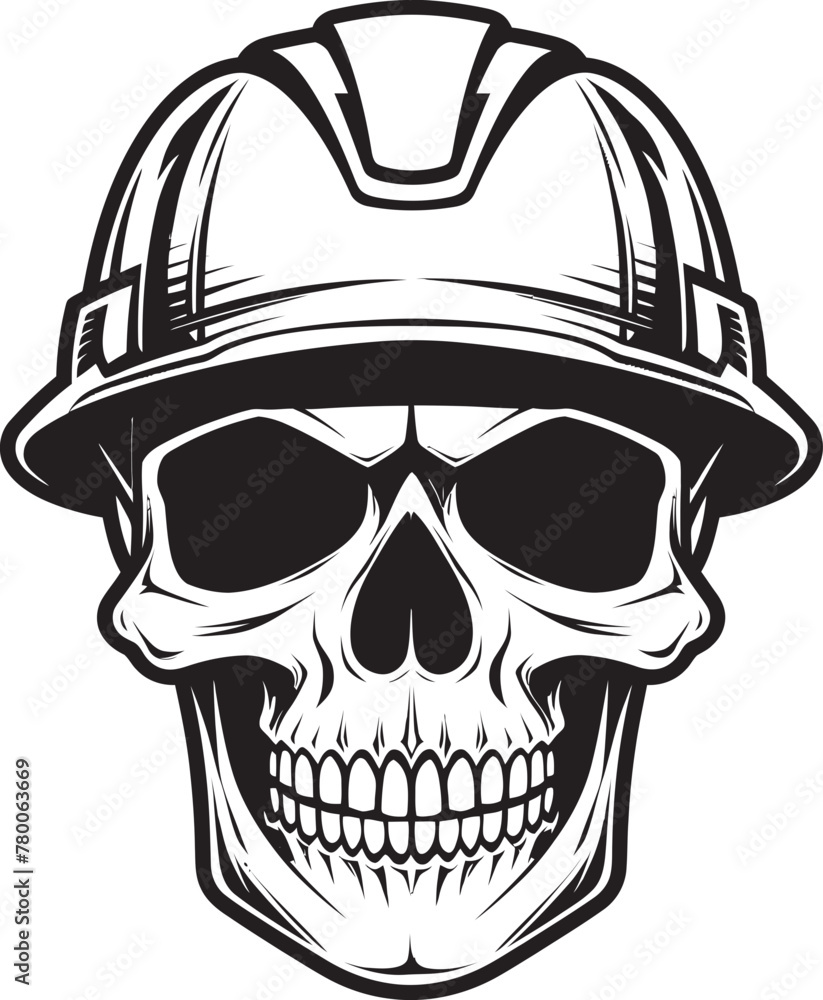 Construction Guardian: Vector Logo Design for Site Safety Skull Constructor: Iconic Skull in Construction Helmet Graphics Construction Guardian: Vector Logo Design for Site Safety Skull Constructor: Iconic Skull in Construction Helmet Graphics